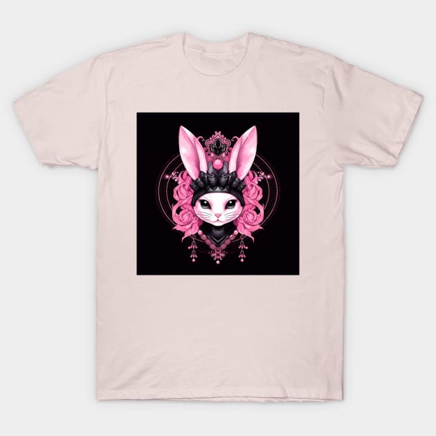 Cute Bunny Cartoon T-Shirt by Enchanted Reverie